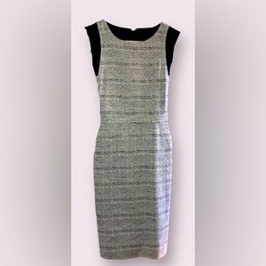NWOT - J Crew  blue & white Sleeveless Tweed Dress - size 4 -